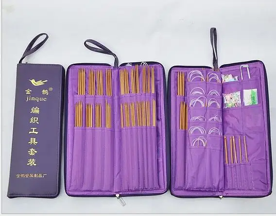 Кольцо вязальный крючок игла бамбуковые прямые иглы Набор плетение стежки