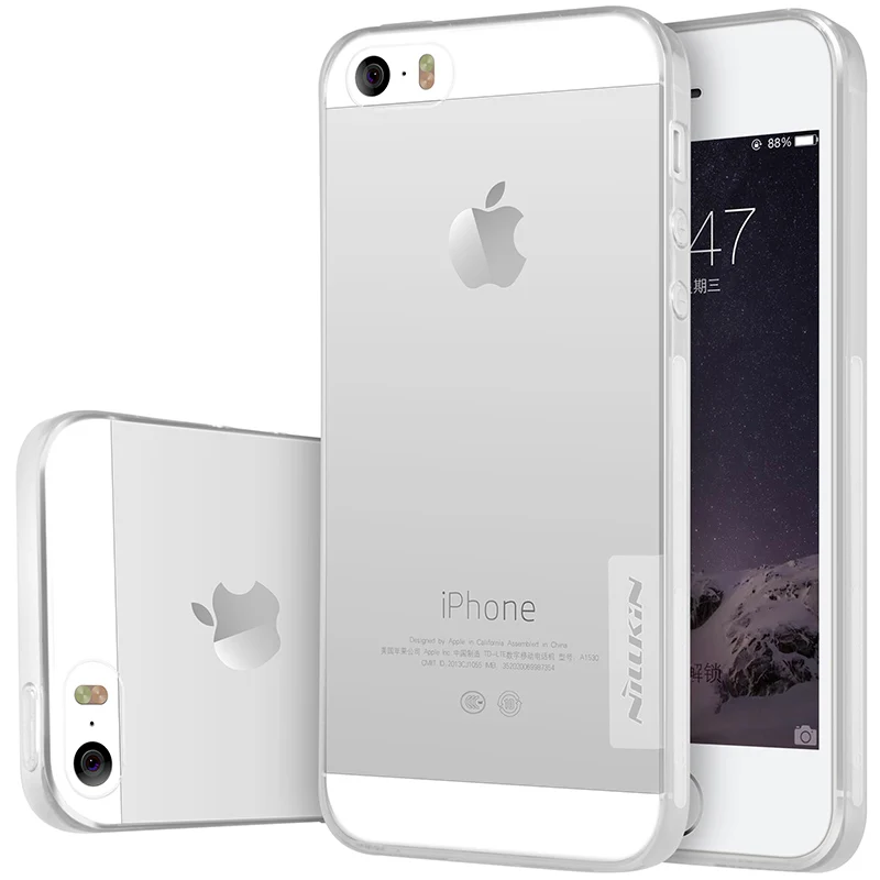for iPhone 5 NILLKIN Ultra Thin Transparent Nature TPU Case Apple SE 5S 4.0&quotinch Clear Soft Silicone Back Cover |