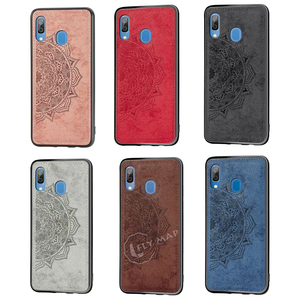 Fabric Canvas Silicon Phone Case for Samsung Galaxy A30 A 30 2019 A305FN SM-A305F/DS SM-A305FN Cloth Texture Protective Cover |