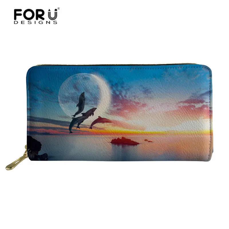 FORUDESIGNS женские кошельки из искусственной кожи держатели для карт с 3d рисунком