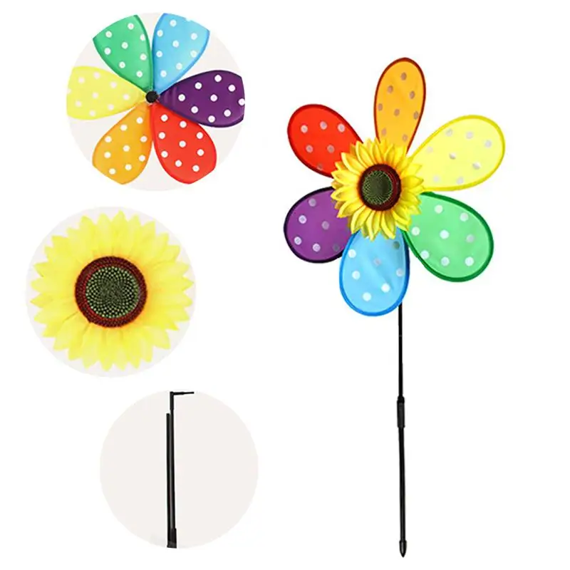3 шт детский вертушка модный горошек Подсолнух штифт ветряной мельницы Декор