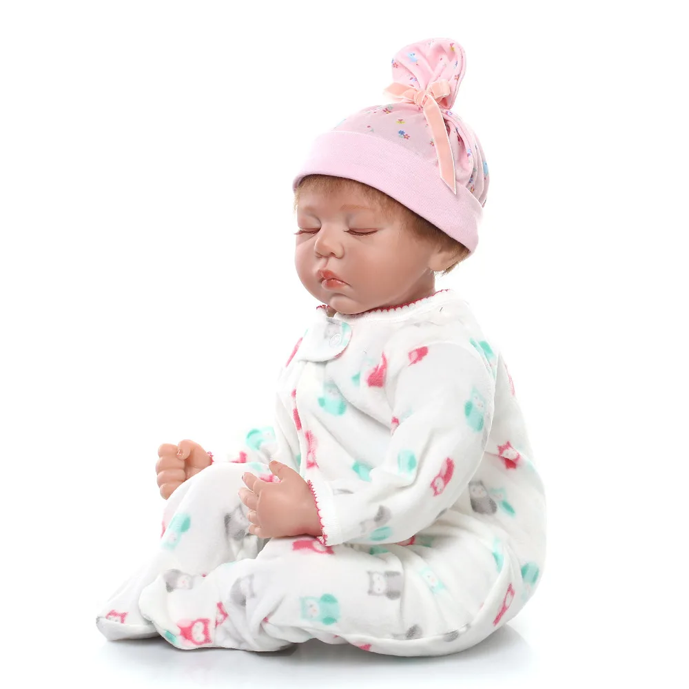 Lifelike Silicone Reborn Baby Doll Toys For Child Brithday Present Gift Play House Cute Soft Sleeping Newborn Girl Babies | Игрушки и