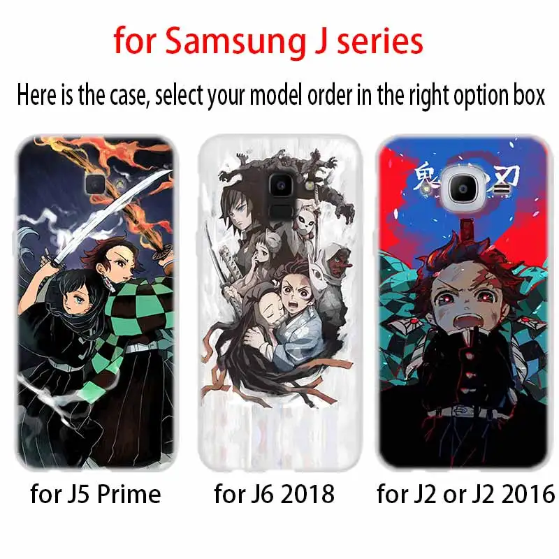 Мягкий чехол из ТПУ для Samsung Galaxy J6 J8 J5 J7 J4 Core Plus 2018 2016 2017 EU Prime Pro Ace Demon Slayer Kimetsu no