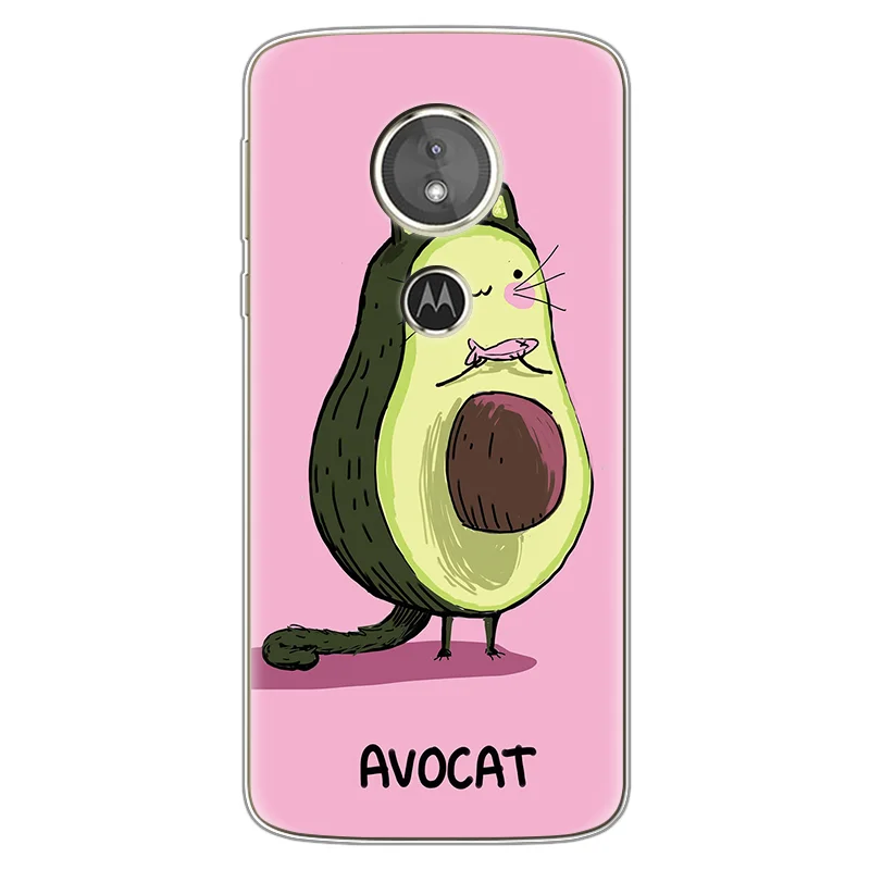 Забавный прозрачный чехол авокадо для Motorola Moto G7 power C E4 E5 G4 G5 G5S G6 Plus G3 G4 G6 Z Z2 Z3 E5 G7 Play Go One мягкий чехол-накладка