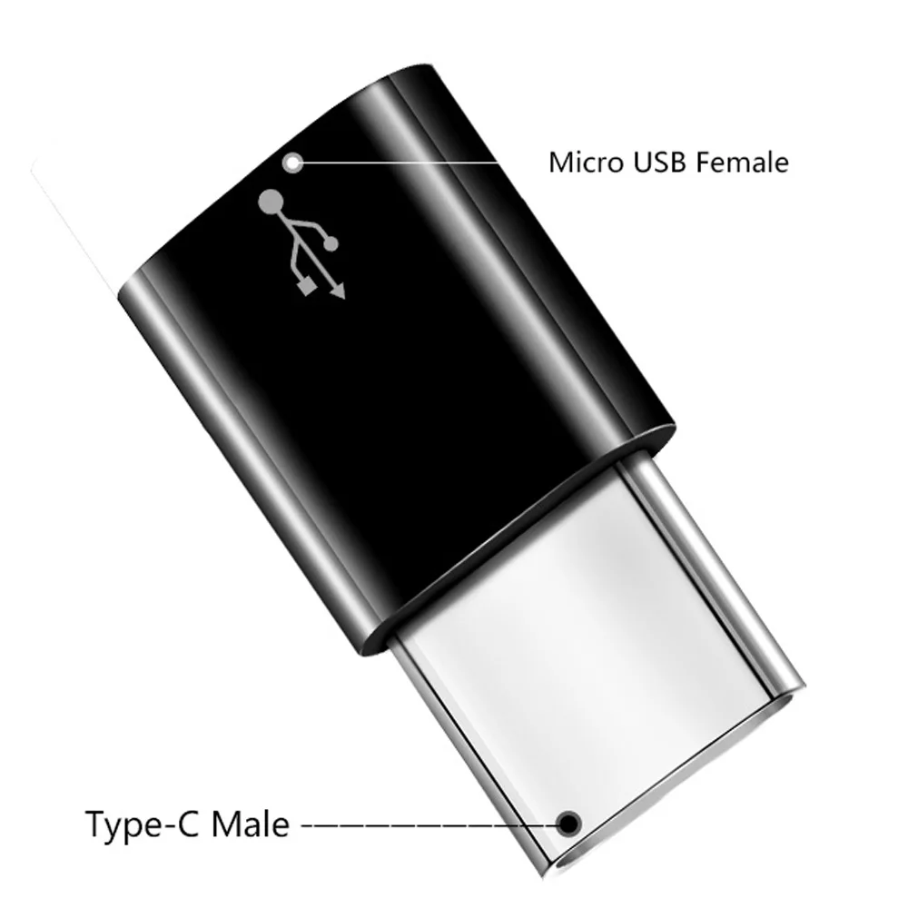 3 шт. переходник Micro USB на Type C для Xiaomi Huawei P20 Lite P30 Honor 10 Mate 20 Pro One Plus 6T Oneplus 6 5 7