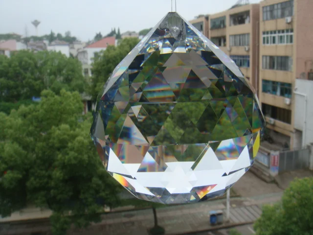 100mm (Free hooks) Crystal Glass Faceted Ball for Chandelier Suncatcher Prisms For Wedding Decoration | Лампы и освещение