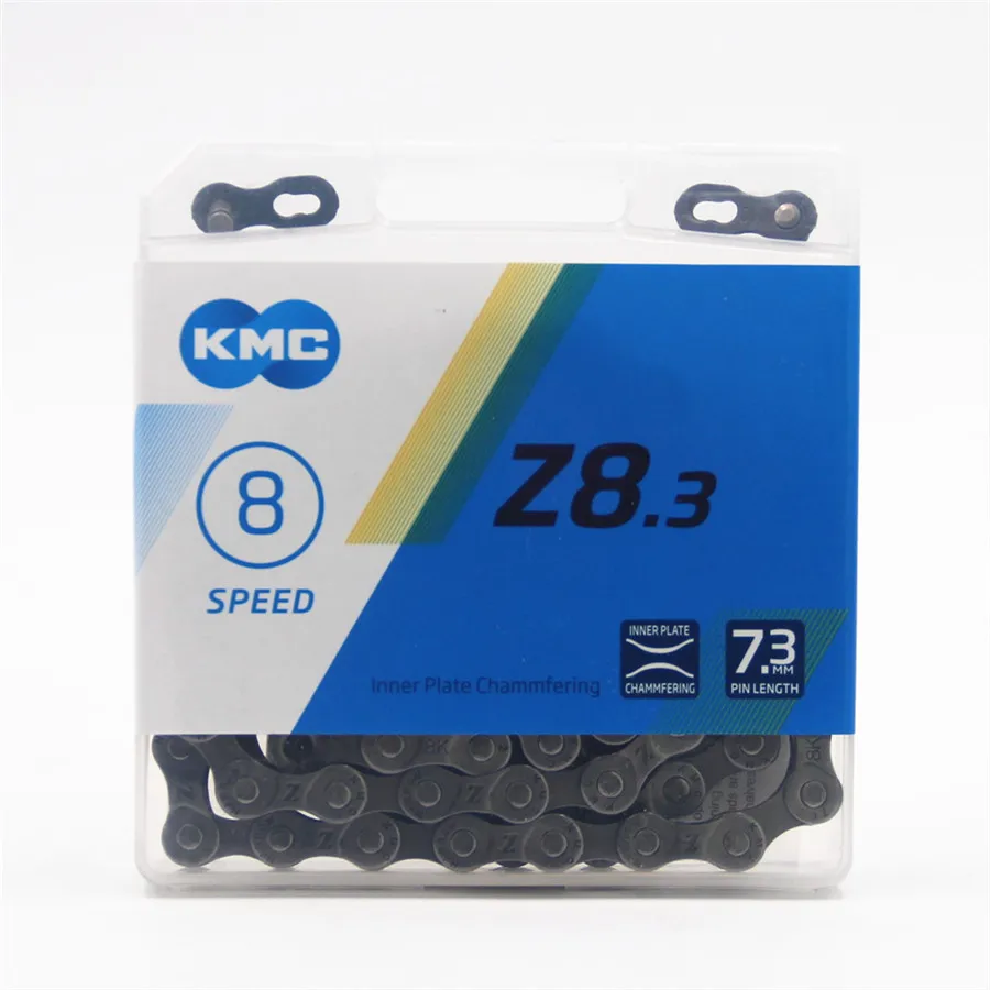 Цепь KMC Z8.3, 8 скоростей, цепь для горного велосипеда, Z8 MTB дорожный велосипед 116L цепи