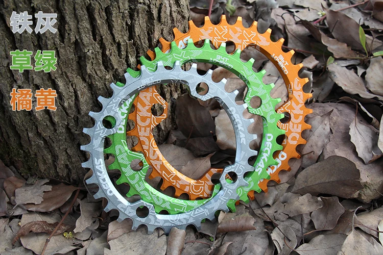 DECKAS круглая форма узкая широкая 32 T/34 T/36 T 104BCD MTB цепь 7075-T6 велосипедная цепь велосипед круг коленчатый набор одна пластина