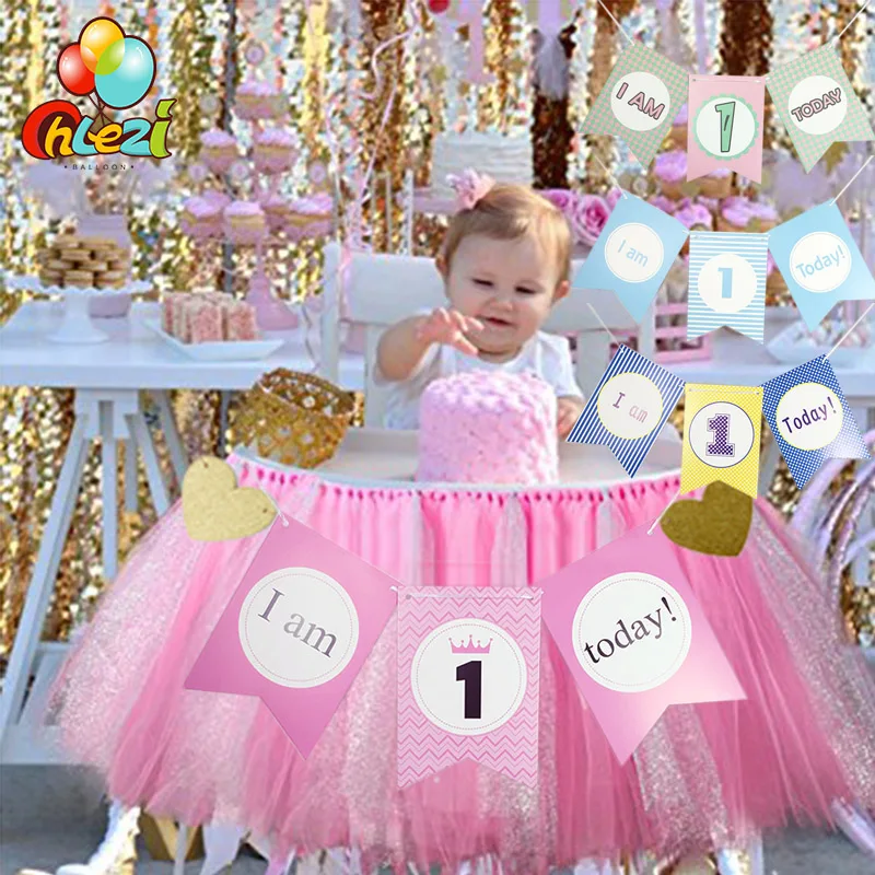 1 комплект Детская Пижама year old флажок на день рождения платье пачка из пряжи и
