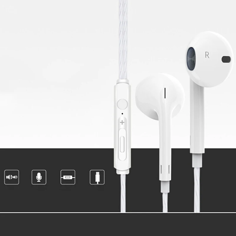 Для телефонов тип-c шумоподавление Hifi Звук гарнитура с низкими басами для Xiaomi для huawei для Letv телефоны спортивная Гарнитура
