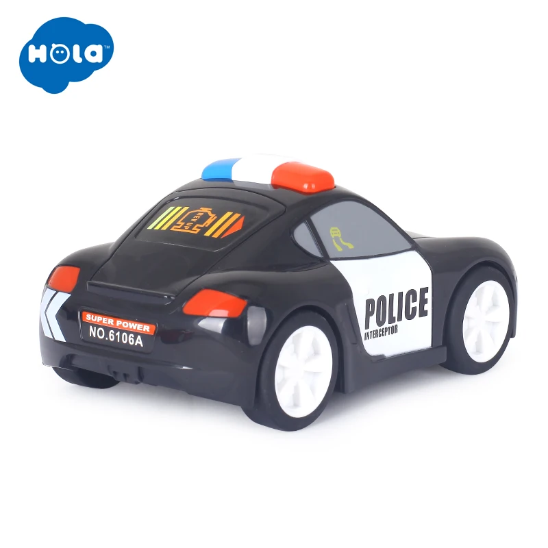 HOLA 6106A детские игрушки, скоростная полицейская модель автомобиля с осязаемой функцией, оттягивающие назад машинки, игрушки для детей