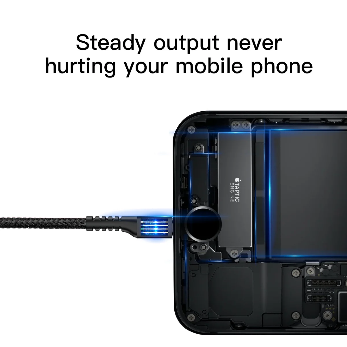 BASEUS 1 м рыбий глаз USB кабель для iPhone X 8 7 6s 6 плюс Быстрая зарядка синхронизации