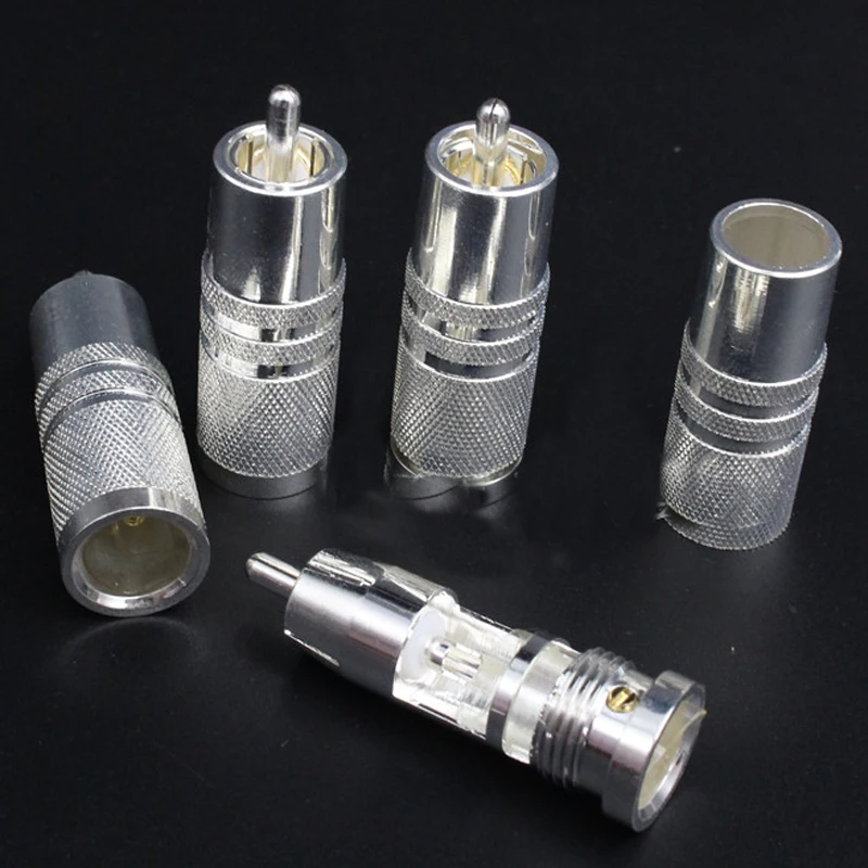 Hi End 4 шт. штекеры SRCA RCA Штекерный соединительный кабель электрическая штепсельная
