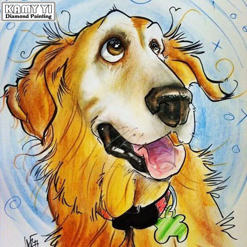 

Full Square/Round Drill 5D DIY Diamond Cute dog 3D Embroidery Cross Stitch Mosaic Rhinestone Decor HYY