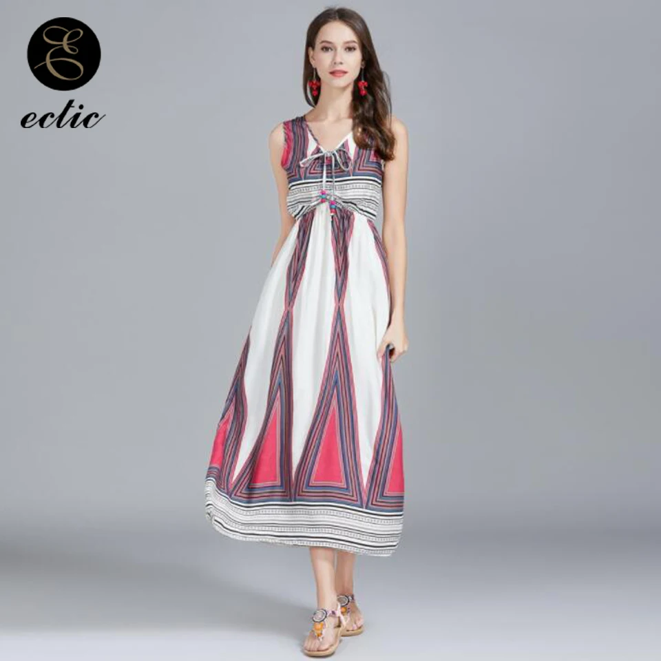 Гофрированная Макси Kleider Damen Vetement Robe Femme Ete 2018 Sukienka Boho Rave Kawaii платье женское с v