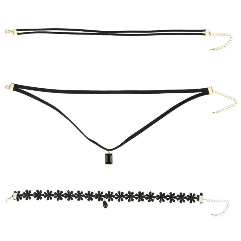 2018 сексуальный бархатный обруч с кулоном и серьги в полоску Веревка ожерелье s