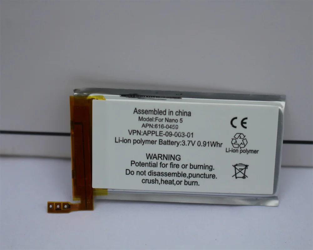 5 шт./лот Новинка 3 7 в литий ионная сменная батарея для iPod Nano го