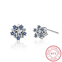 new 925 sterling silver stud earrings package inserts can not afford to drill five pointed star wild section mini ear bone nail