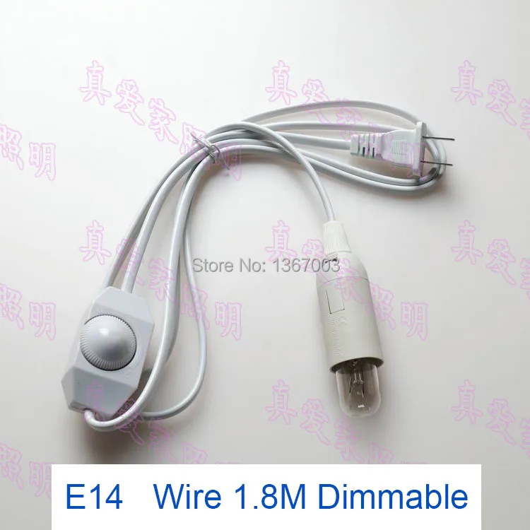 2 цвета ЕС США Plug E14 подвесной светильник с проводом и диммер линии вилкой лампы 110