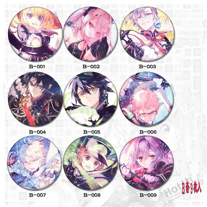 ZXFJXR 58 мм анимация Серафим конца розовый Yuichiro Hyakuya Hiiragi Yoichi Saotome shinya Kimizuki Owari без значков брошь булавки