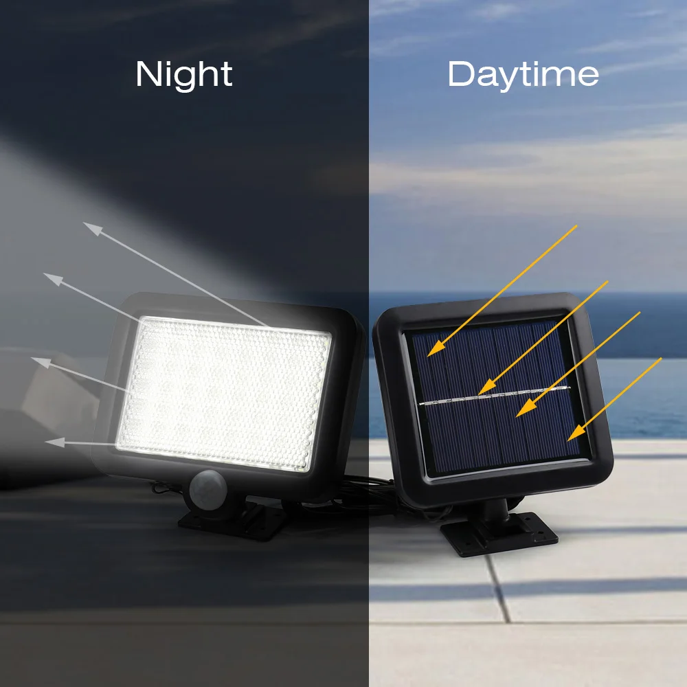 Holigoo Solar Power 56 LED Light Outdoor Garden Lights Motion Sensor Floodlights Spotlights Security Street Wall Lamp | Лампы и