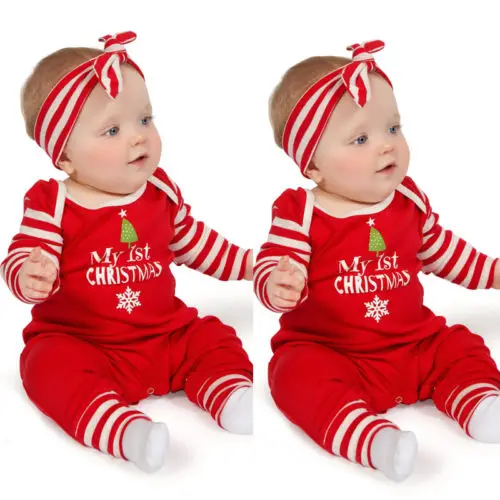 Комбинезон для новорожденных девочек хлопковый Ромпер в полоску Повседневная