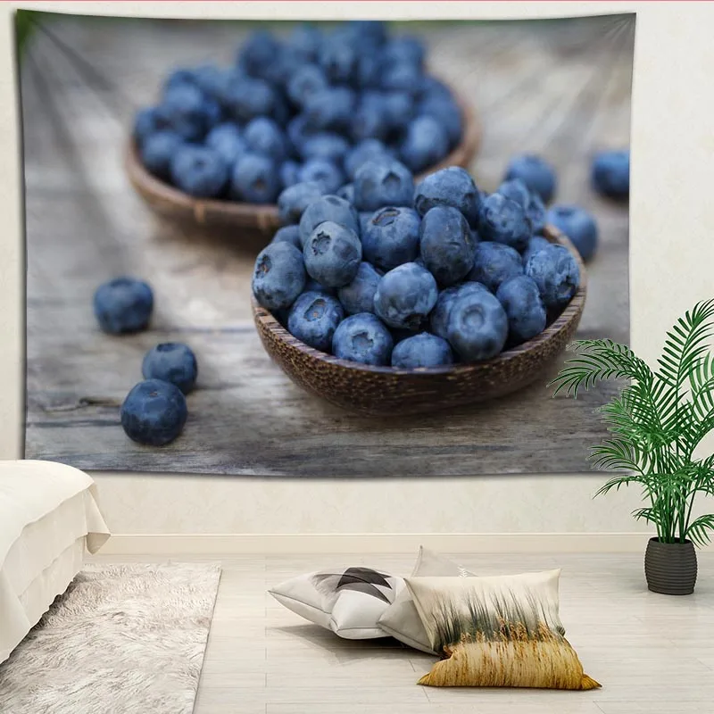 Новое поступление гобелен с черникой подвесное одеяло настенный фон для спальни