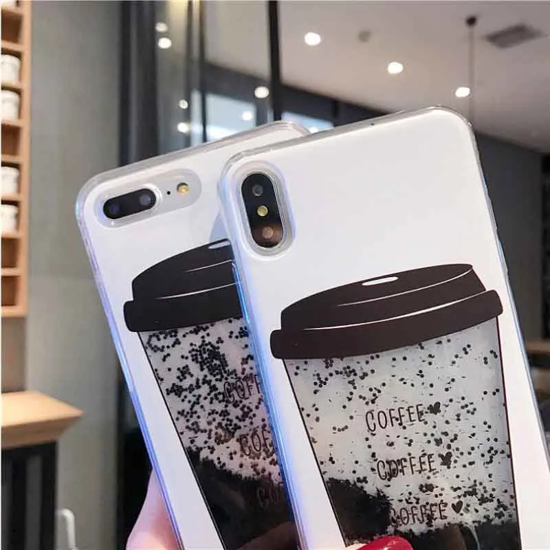 Модный чехол для телефона с чашкой кофе Huawei P20 Lite Pro Dynamic Quicksand Mate 20 10 блестящий |