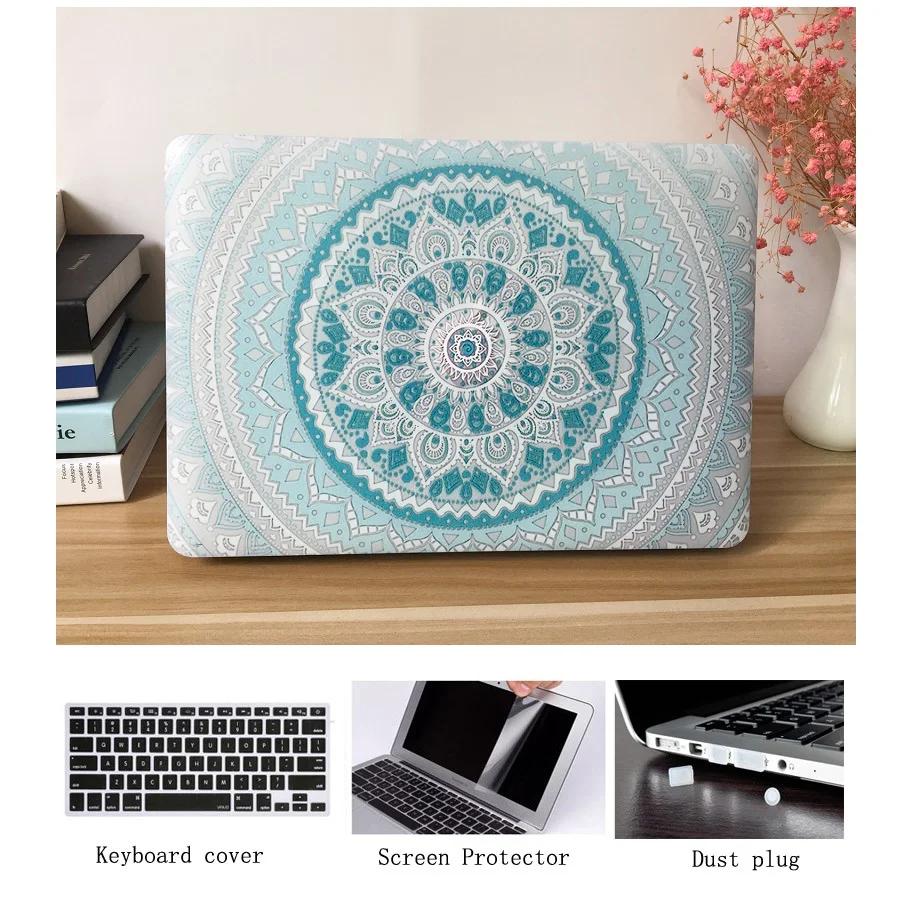 Жесткий чехол с рисунком мандалы для Apple Macbook Air Pro retina 11 12 13 15 чехол для ноутбука для нового Pro 13 15 16 Touch Bar& ID A2159 A2141