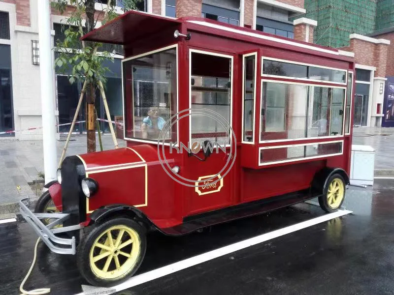 KN-ET10 Ретро автомобиля Еда грузовик/вагончиков с мороженным to Cart подвижный быстро