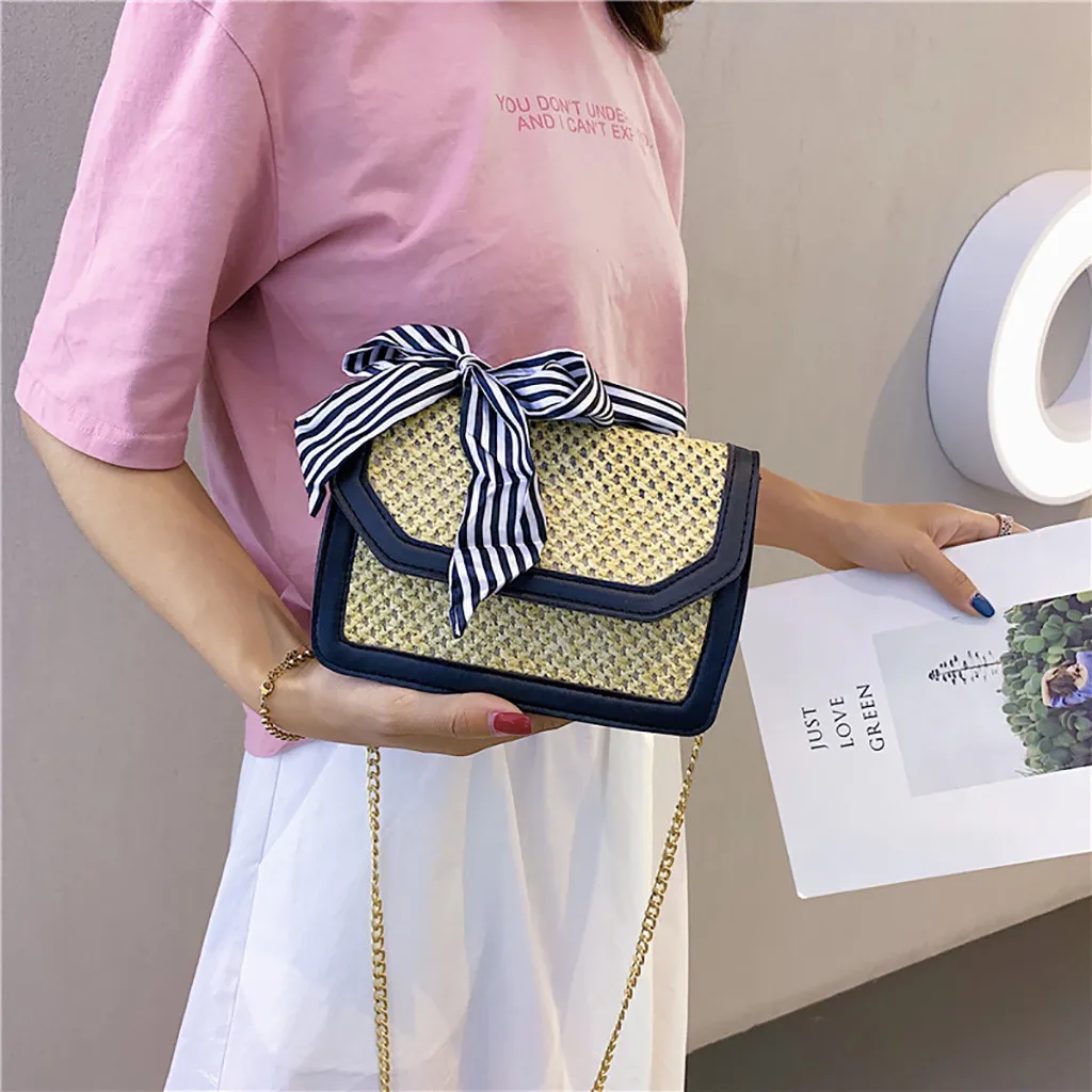 Aelicy beauty straw handbag Chain Versatile women beach bags crossbody Wild Lady Messenger Bag bolsa feminina dropshipping | Багаж и сумки