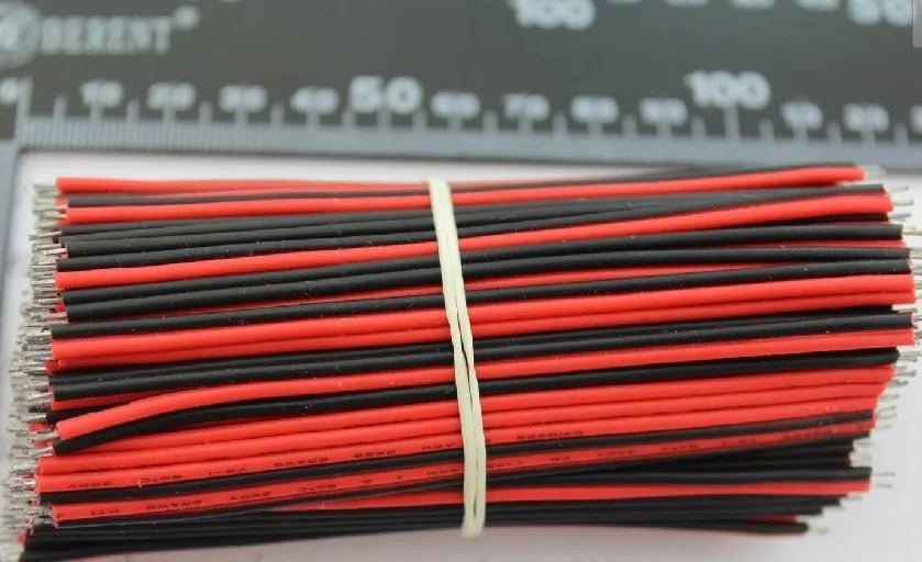 

Free shipping red and black wires connected to the electronic wire cable 100MM long double tinned # 17 Issue 22