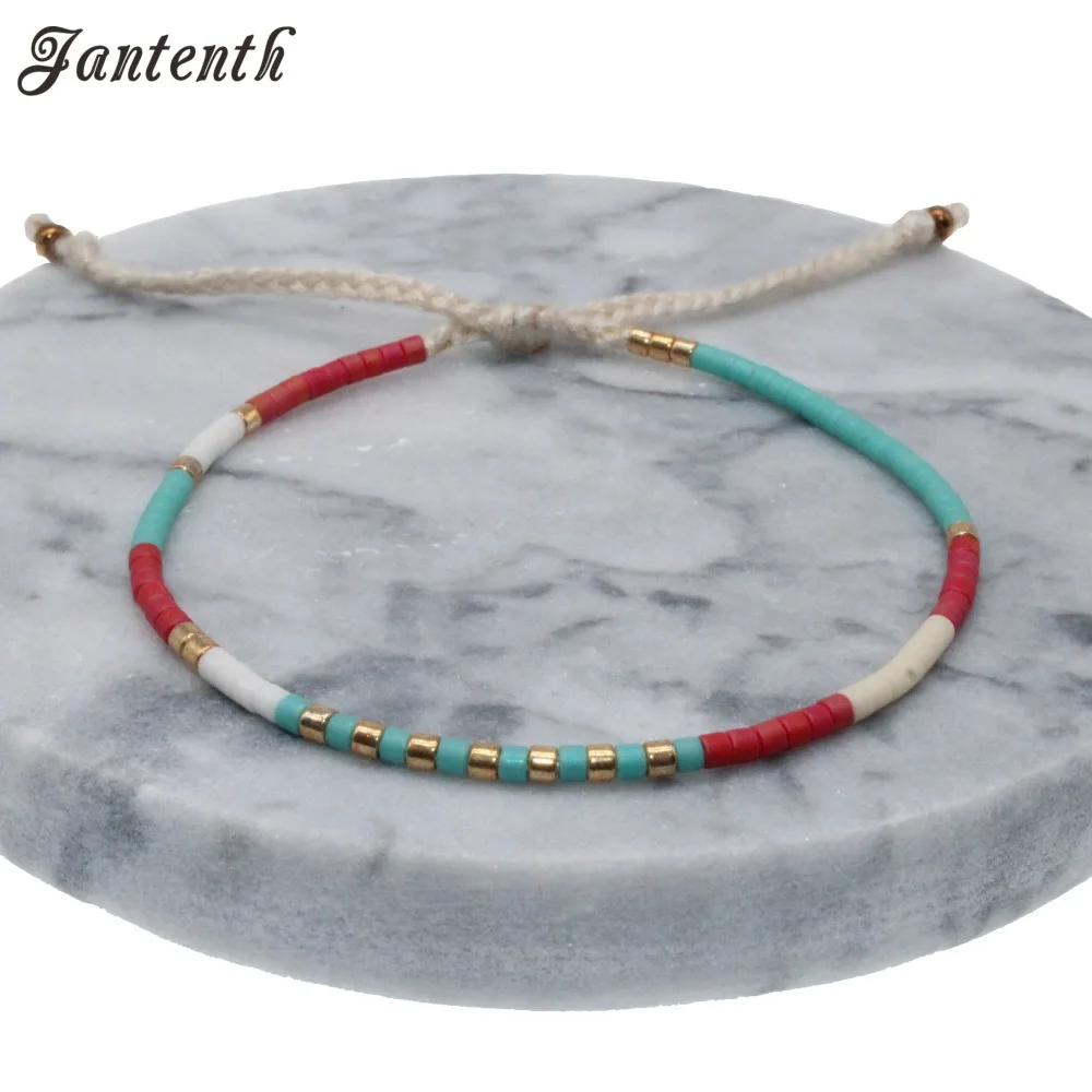 Jantenth Jewelry Прямая доставка многоцветный ручной хлопчатобумажной веревки бисер