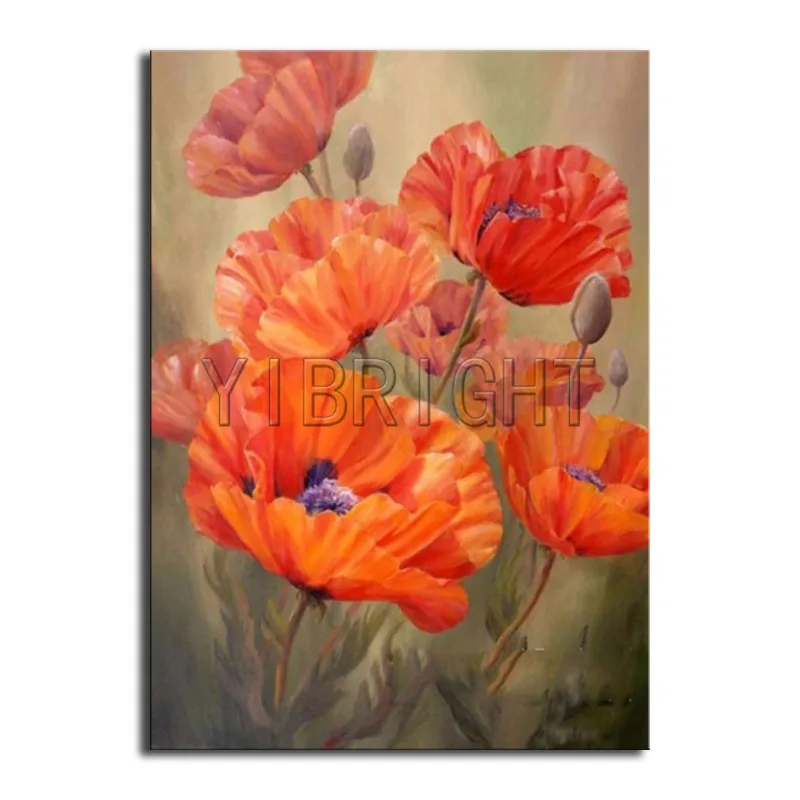 

DIY 3D Diamond mosaic beauty flower Full Square Diamond embroidery Cross stitch poppy Full Round Diamond painting landscape