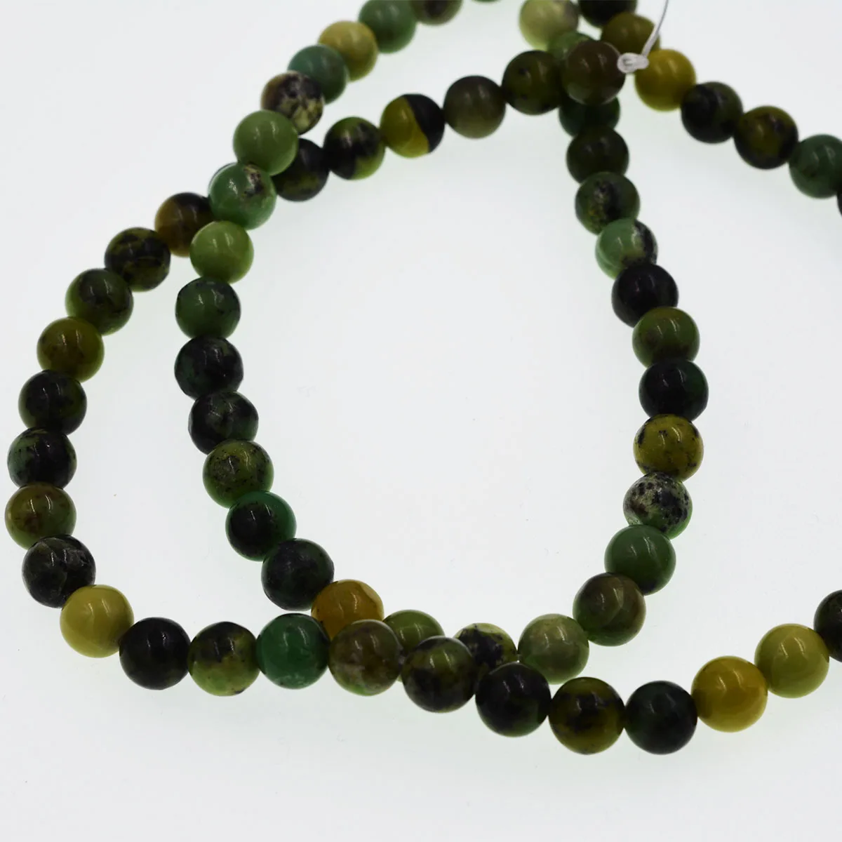 Натуральный Полудрагоценный камень зеленый Chrysoprase Круглые бусины для