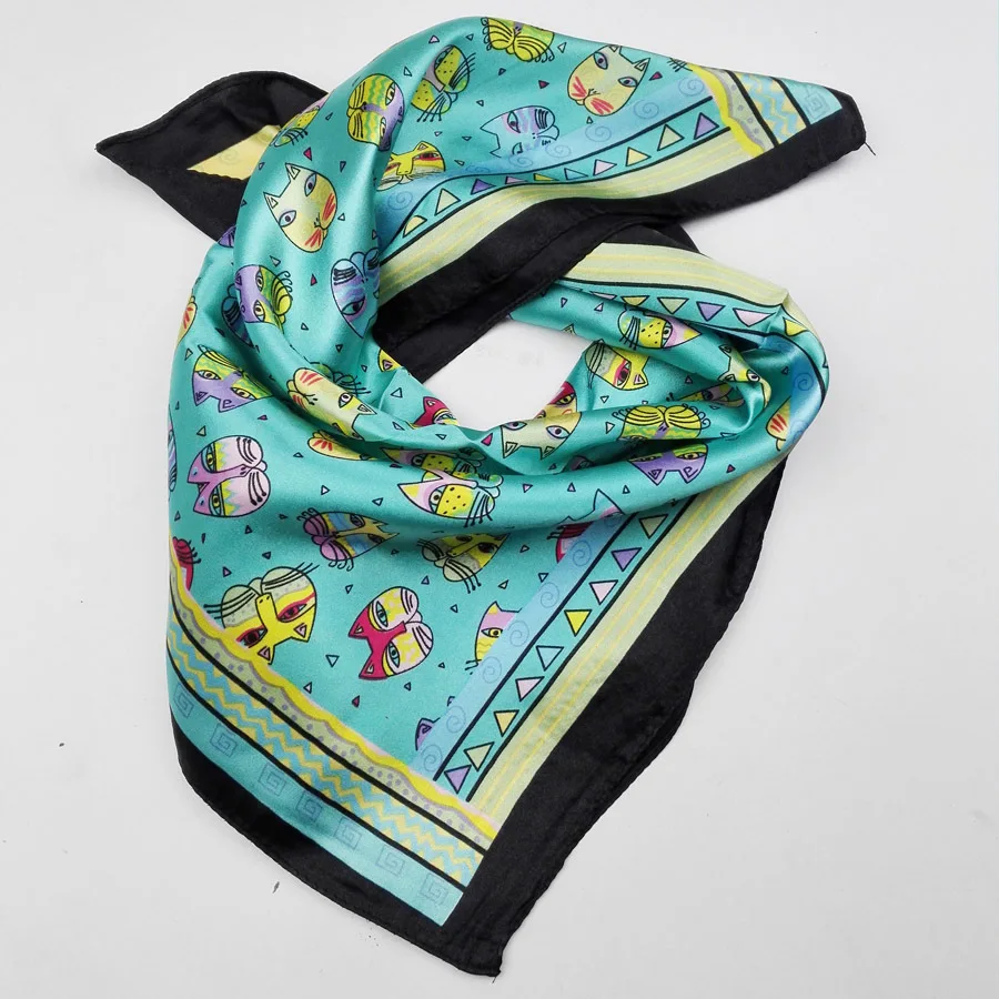 Фериф 58 см x Большой размер Шелковый квадратный шарф женский модный бренд высокое