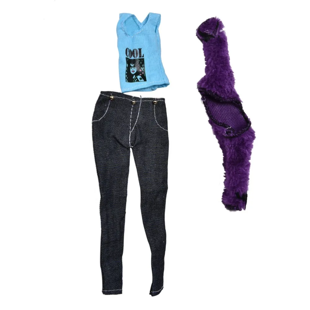 Лучшие подарки для детей 3 шт./комплект модные черные штаны костюм с меховым