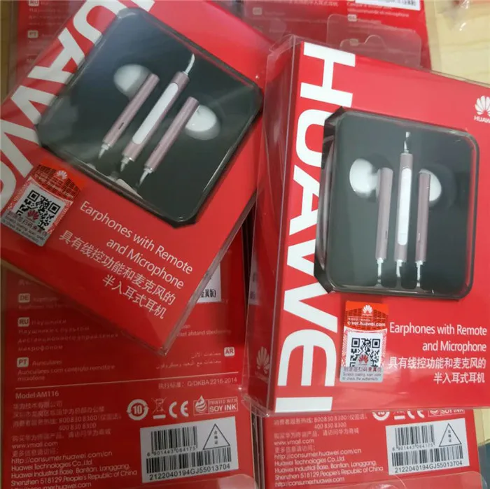 Huawei AM116 металлические наушники-вкладыши с микрофоном и регулятором громкости, наушники для huawei P9 P10 plus, наушники fone de ouvido ecouteur