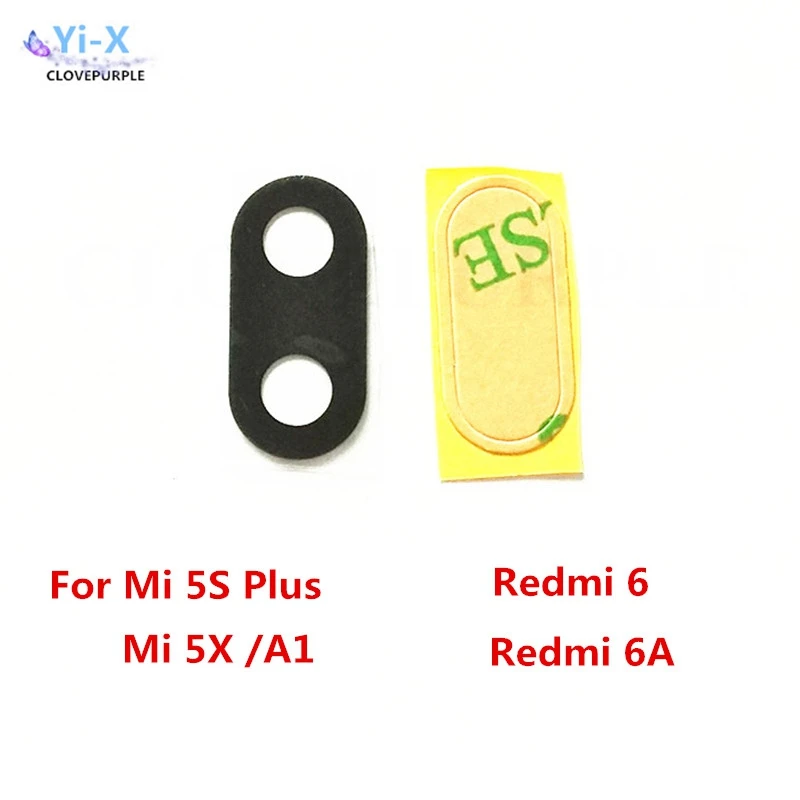 

2pcs/lot Rear Back camera glass lens for Xiaomi 5X 5S Plus Mi 5S Plus 5X A1 For Xiaomi Redmi 6 6A