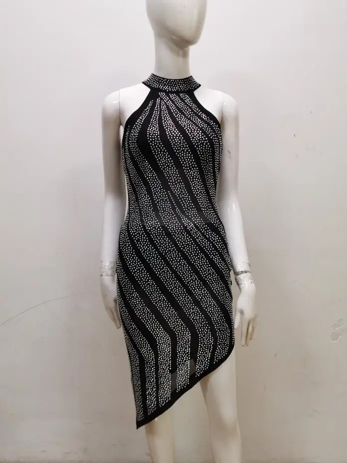 Женское сексуальное Сетчатое платье для вечеринок Клубное с высоким воротом