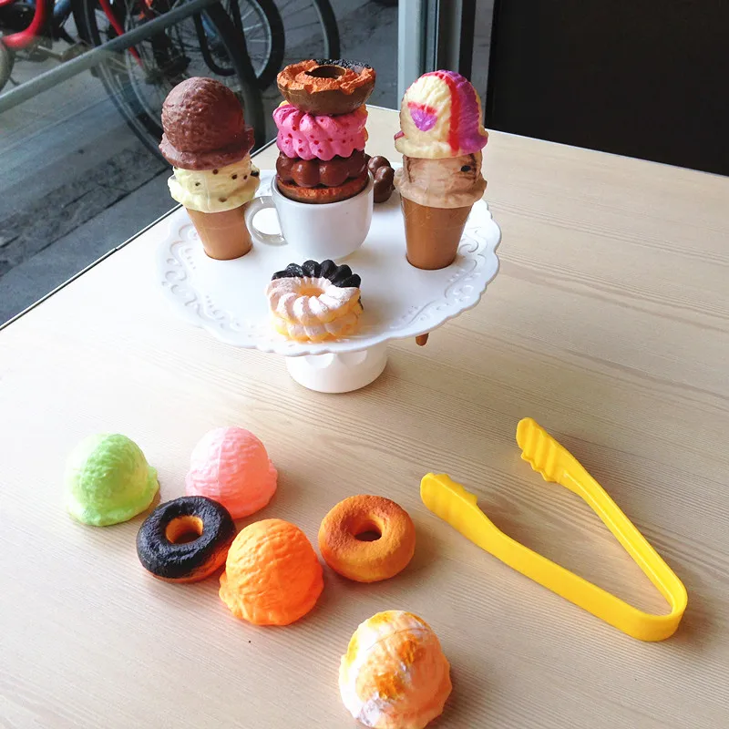 Притворяться играть icecream Пончик печенье стек баланс игрушка кухонный аксессуар