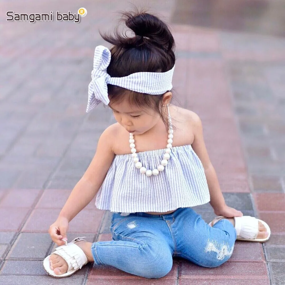 SAMGAMI BABY/Новинка 2018 года сезон весна лето Детские комплекты одежды без рукавов для