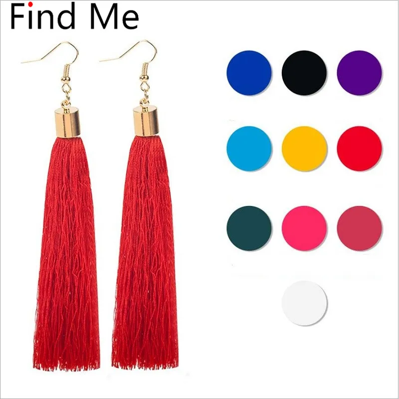 Find Me новые брендовые Модные Винтажные плетеные длинные висячие серьги с