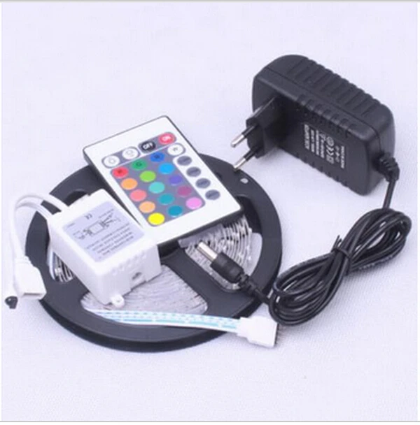 

RGB Светодиодная лента 2835 SMD 60 светодиодов/м 5 м гибкая светодиодная лента RGB Светодиодная лента 12 В 2 а постоянного тока адаптер питания ИК пул...