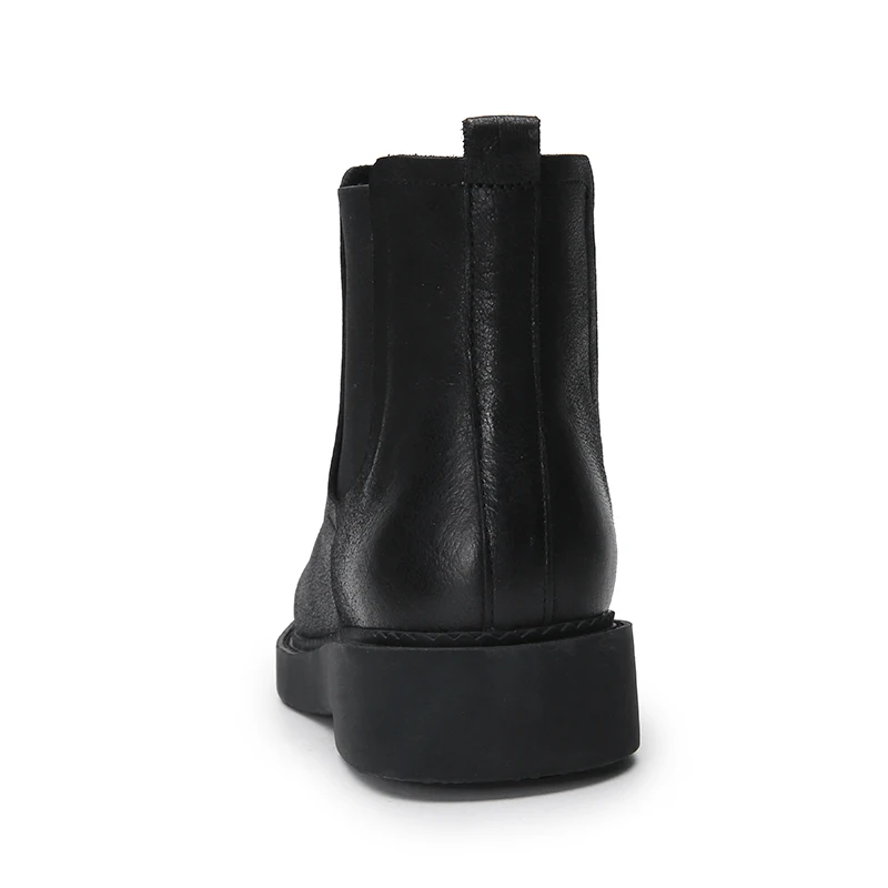 Short Boots Shoes Woman 2019 Lady Ankle Genuine Leather Thick Heel Handmade Hot Sell Elastic Band Women Plus Size 41 | Обувь