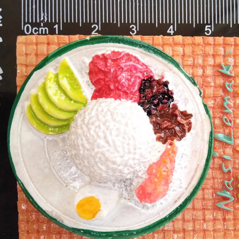 Nasi Lemak Lychee еда особого магниты на холодильник Смешные переплетения магниты и сувениры на холодильник современный дом Кухня украшения - Цвет: Nasi Lemak