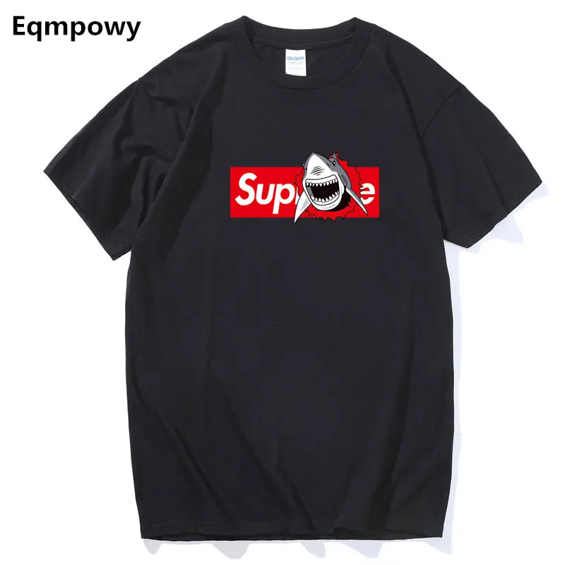 Eqmpowy модная футболка Для мужчин 2018 СУПРЕМ Футболка 100% хлопок Летние Шорты рукавом