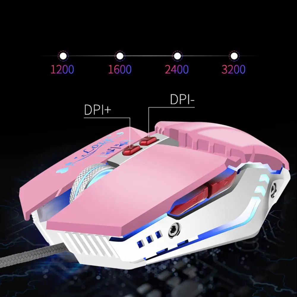 Универсальная эргономичная 3200 dpi оптическая Милая проводная USB мышь для ПК компьютера ноутбука