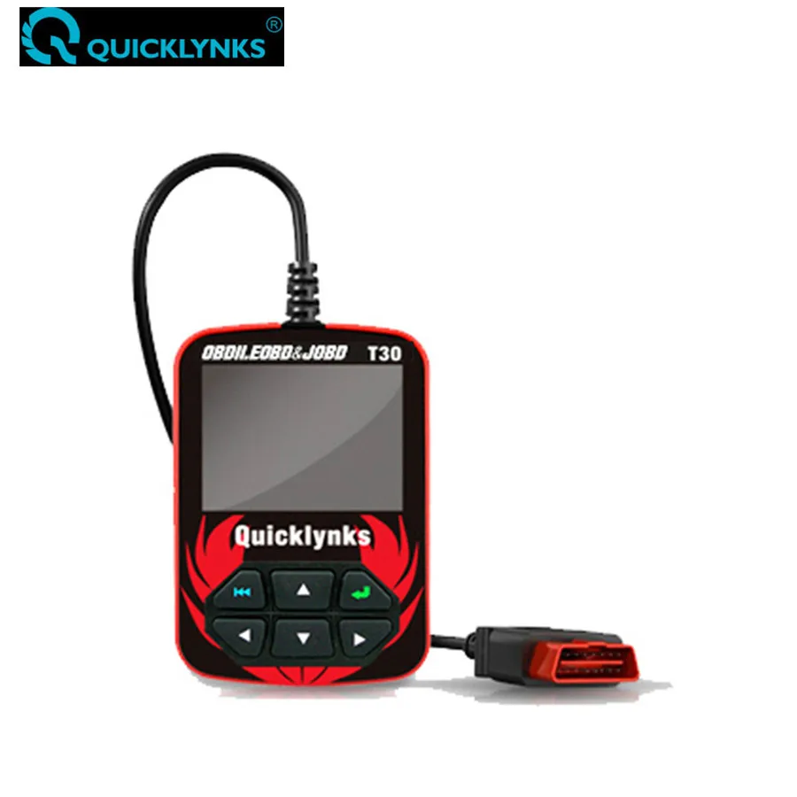 Считыватель кодов QUICKLYNKS T30 диагностический сканер OBDII/EOBD/JOBD автомобильный