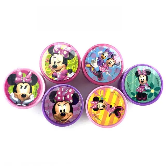 6 pcs mini 6/10/12 шт. дети мультфильм игрушки штамп набор динозавров Рождество океан животных со смайликом самоокрашивающегося мультфильм Стампер для детей - Цвет: 6 pcs mini
